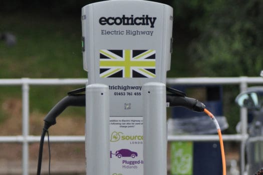 electric taxi ecotricity charging point