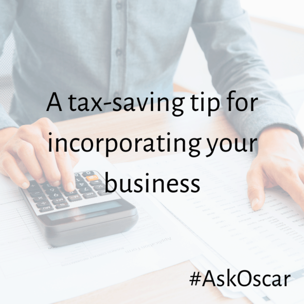A tax-saving tip for incorporating your business
